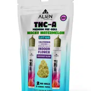 Wacky Watermelon Alien Exotics Premium THC-A Knockout Blend Pre-Roll 2ct